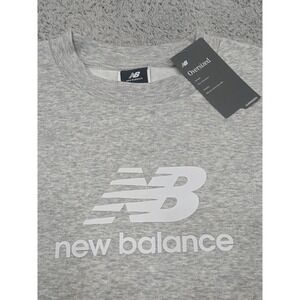 New‎ Balance Oversized Sweatshirt Gray 2XL Crewneck Pullover Men's Cotton NWT